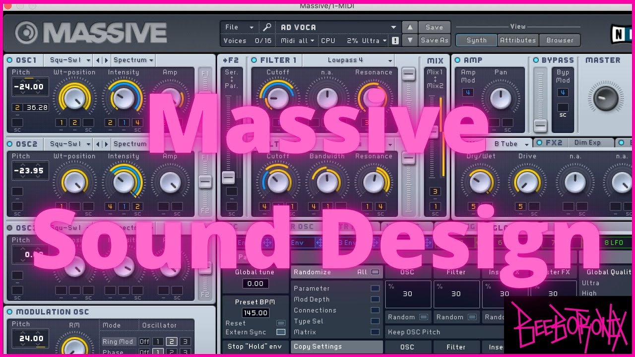 How to Make an 808 (Massive)