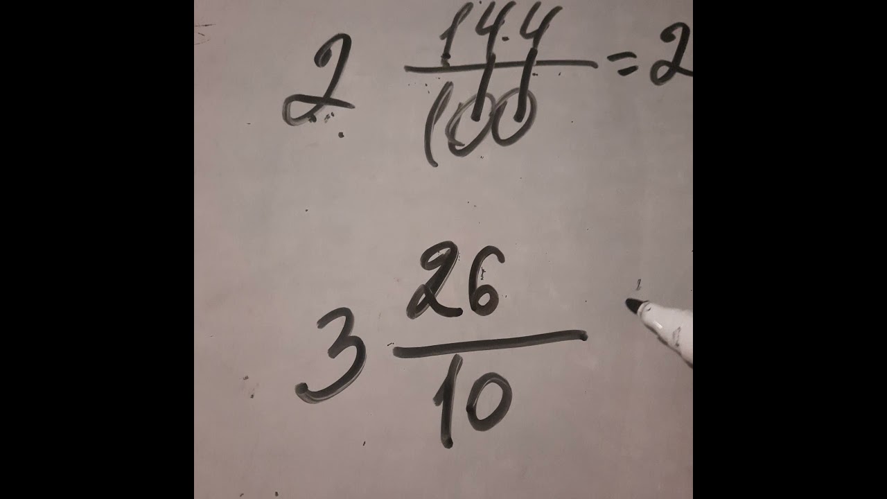 Adi kesrlerin onluq kesre cevrilmesi.