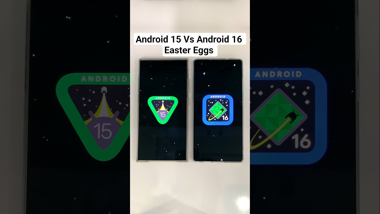 Android 15 Vs Android 16 Easter Eggs #shorts #youtubeshorts