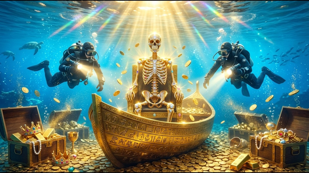 Shocking truth Dive to a depth of 3,000 meters to discover the cursed golden ship | #treasurehunt