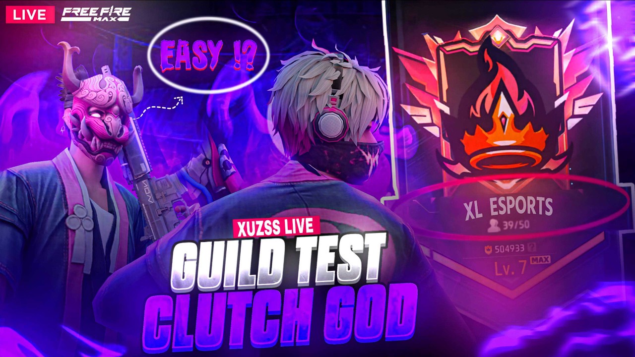 Road To 1K ❤ Free Fire Live Hardest Guild test 1vs4 🤯🎯 XUZSS LIVE #shortslive #freefire #raistarlive