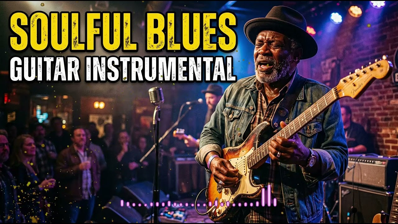 Late Night Blues Guitar Music 🎸 Smooth Emotional Slow Blues Solo