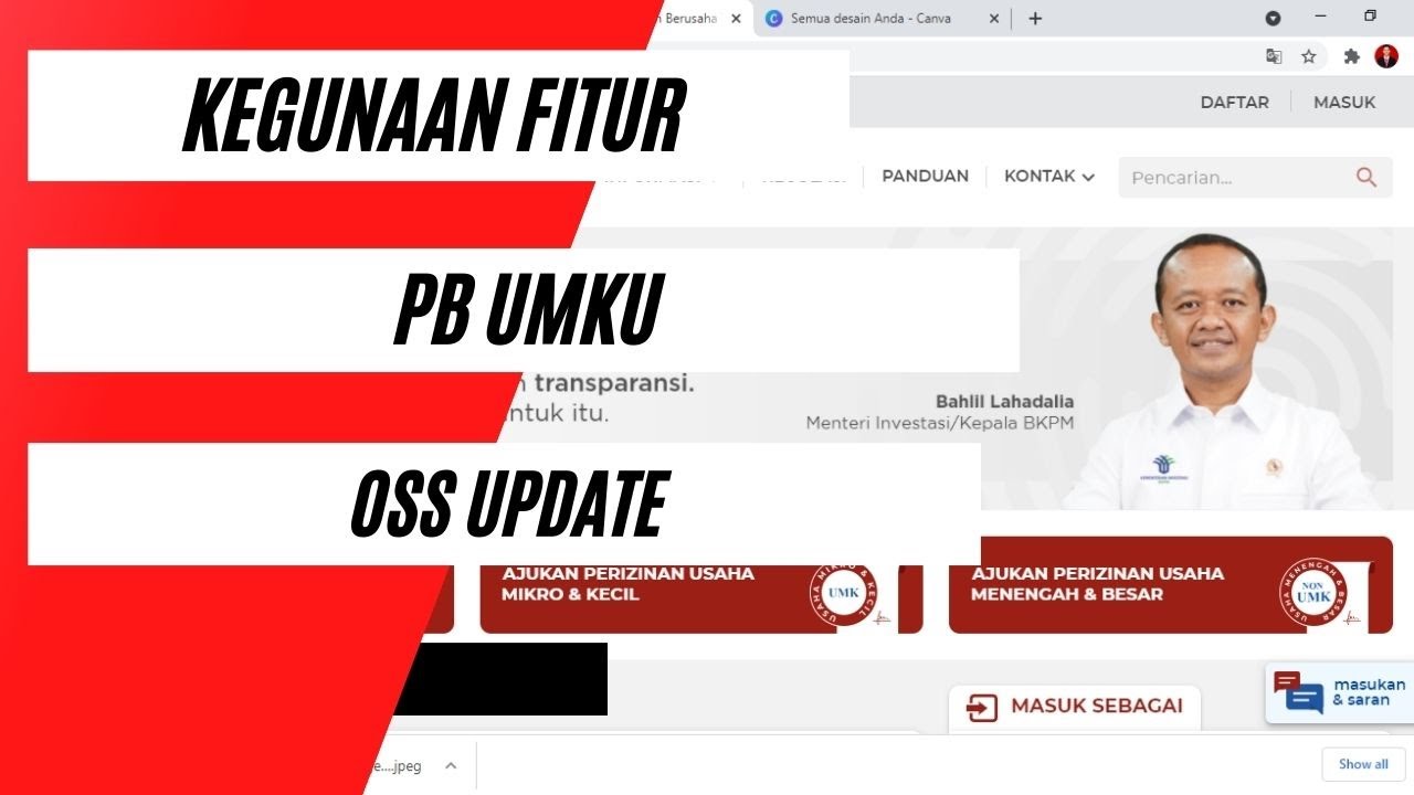 Kegunaan Fitur PB UMKU dan cara Daftarnya (OSS Update)