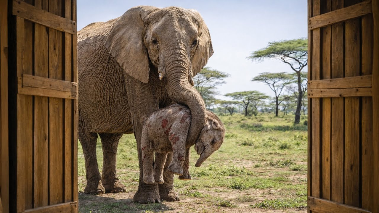 Elefantenmutter trägt ihr totes Kalb, um Hilfe zu suchen  Eine herzzerreißende Rettungsaktion