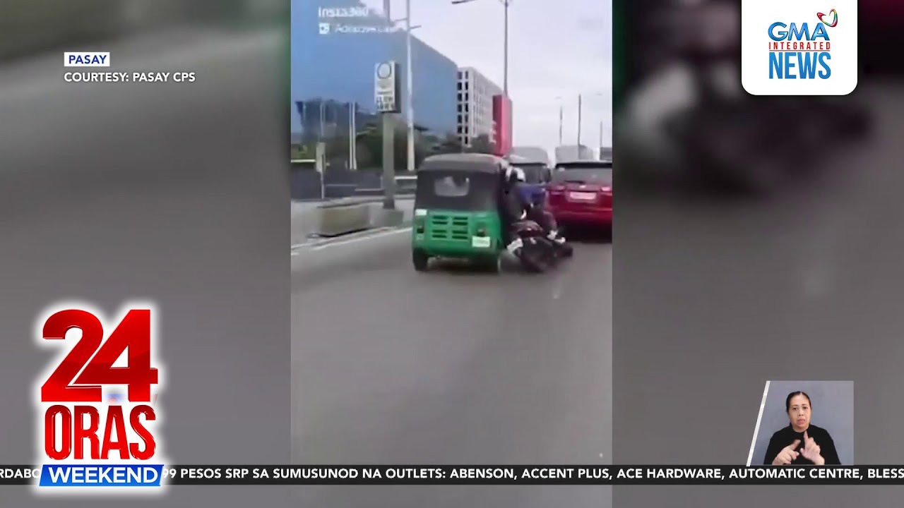 Tricycle, tinakasan ang nabanggang motorsiklo at nag-counterflow sa Pasay | 24 Oras Weekend