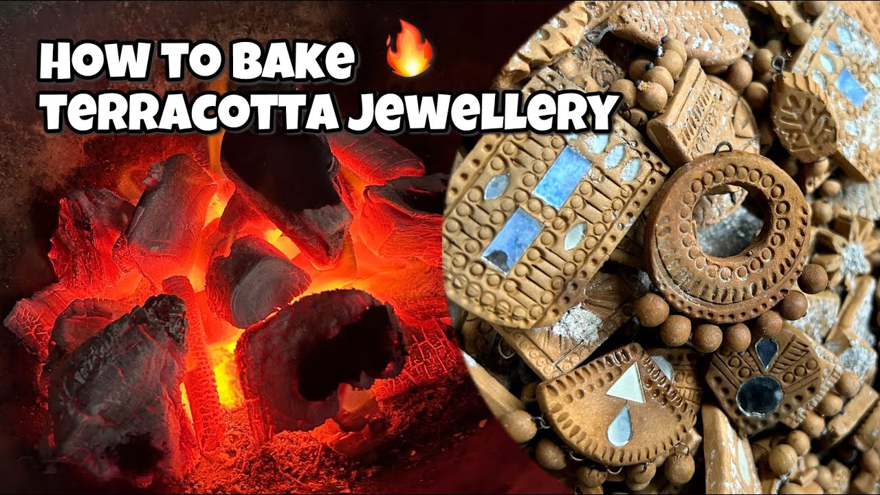 How to bake Terracotta Jewellery at home ⁉️🔥 | Oxidation Firing Method