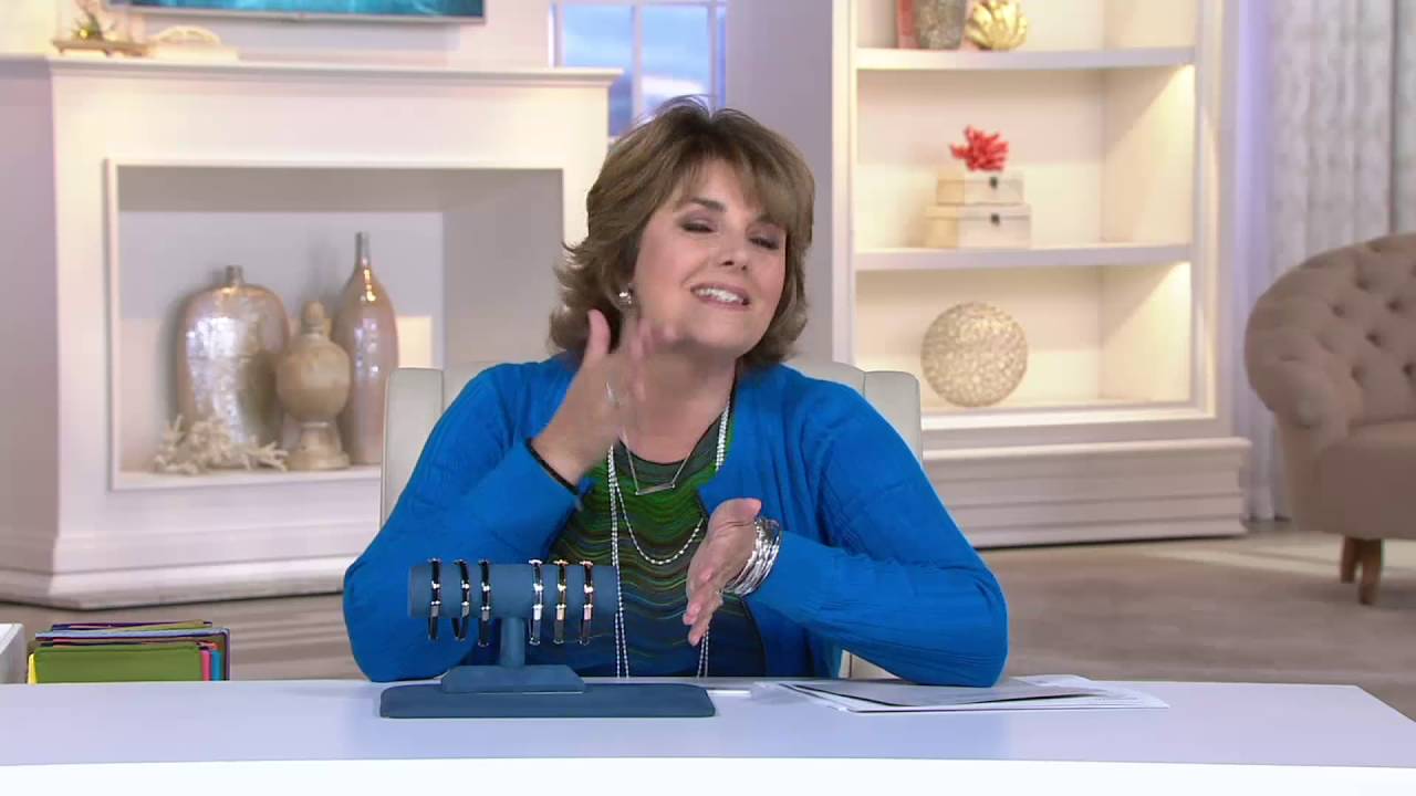 Sterling Silver Polished Oval Hinged Bangle by Silver Style on QVC
