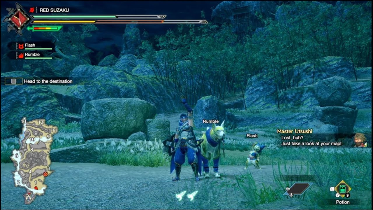 MHRise Demo How to pet your palamute