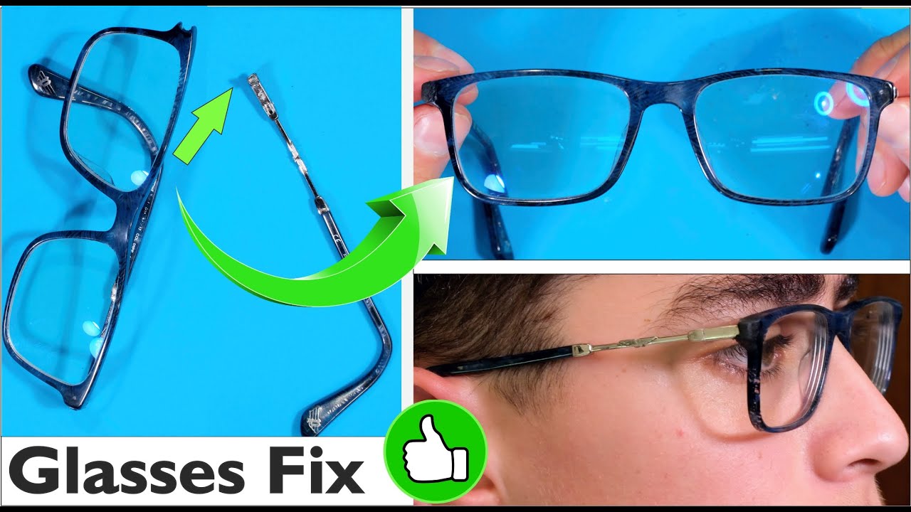 How to Fix a Broken Temple on Glasses - Arm fell off Spectacles - Fixed