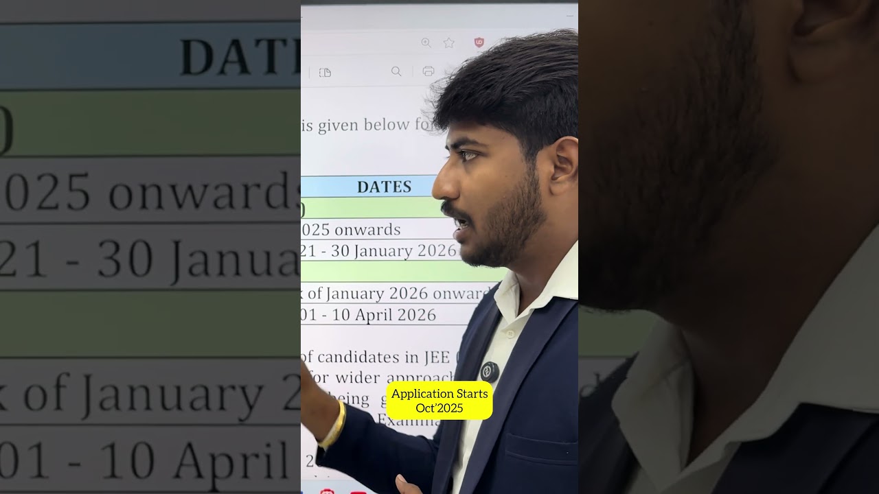 Даты и обновления экзамена JEE MAINS 2026 | Помощь в выборе профессии Динешпрабху #jee2026 #jeema...