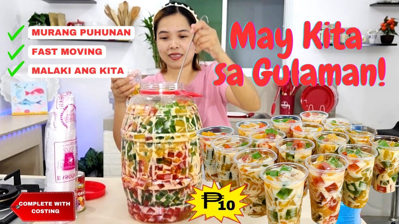 NEGOSYO IDEA : Sweet Gulaman | Madali ang KITA! with Tipid Tips atbp | Complete with Costing