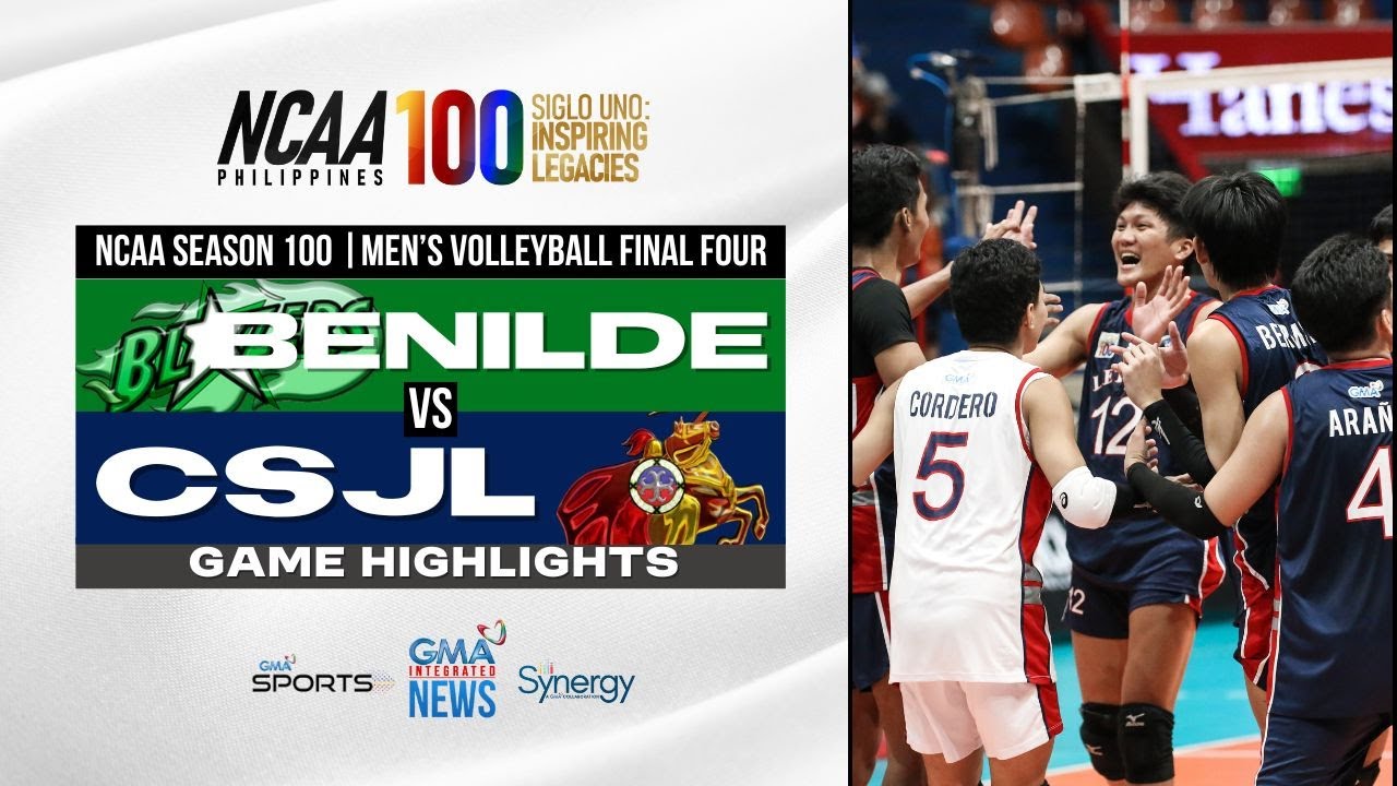 Letran vs Benilde (Men&rsquo;s Volleyball Highlights Final Four) | NCAA Season 100