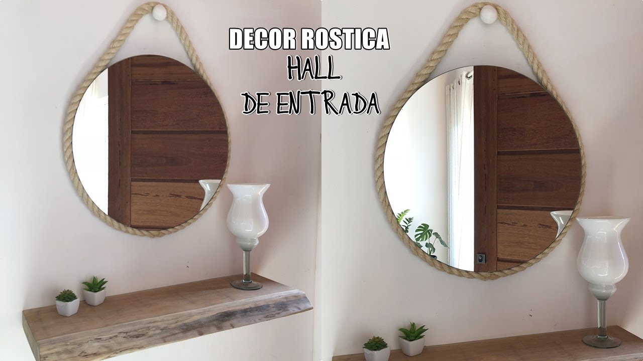 IDEIA PARA HALL DE ENTRADA + COMO COLOCAR SUPORTE INVISÍVEL #FAÇAVOCÊMESMO #ESPELHOADNET
