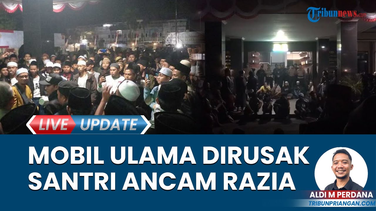 Ulama Ciamis Diserang Geng Motor di Tasikmalaya, Para Santri Geram Datangi Mako Polres