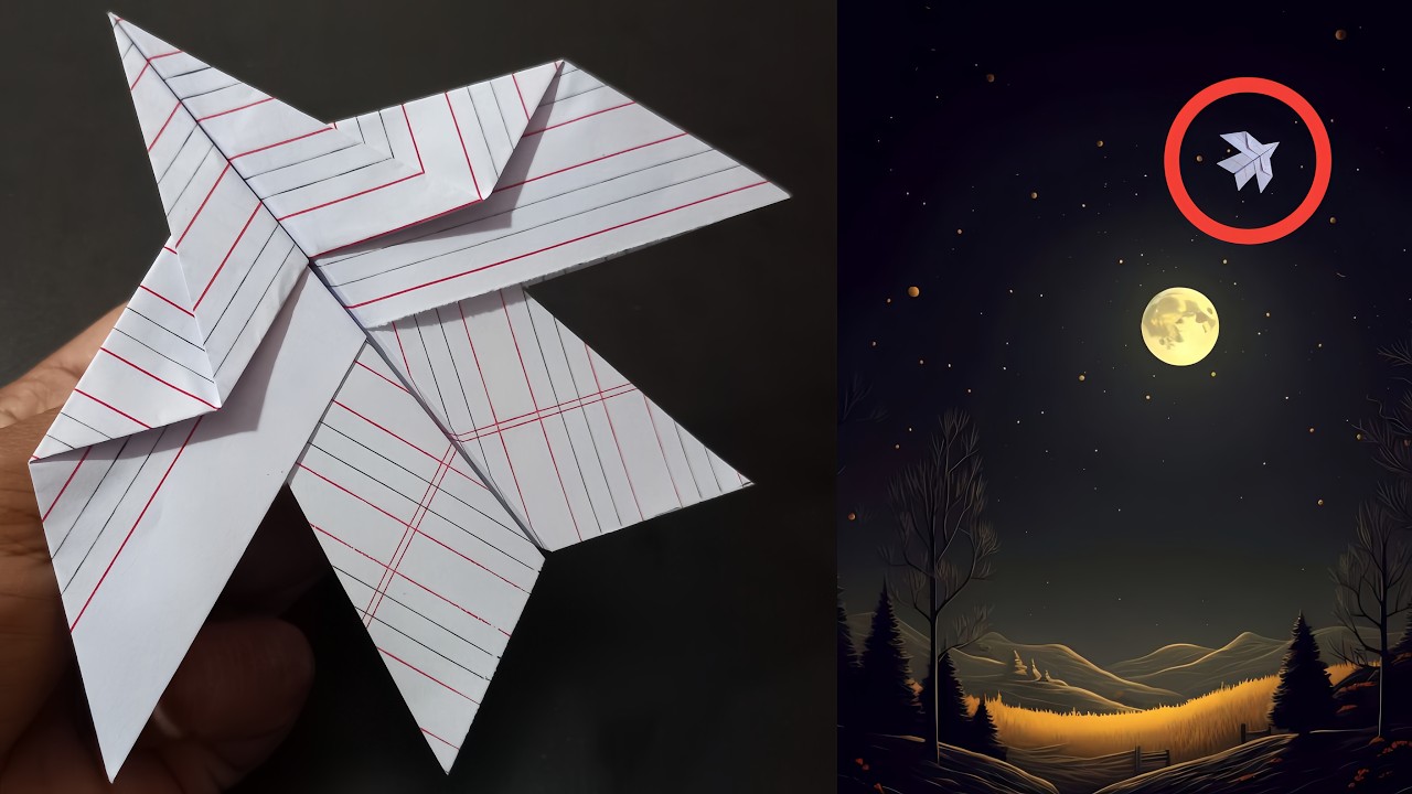 Cómo hacer un avión de papel fácil que vuela mucho | Aviones de papel
