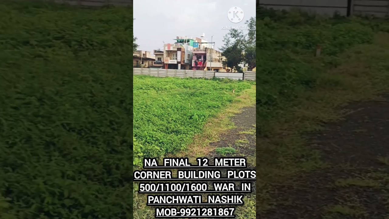 #nashik PANCHWATI NASHIK 12 meter corner Building plots 500/1100/1600 war in Devlop area for Builder
