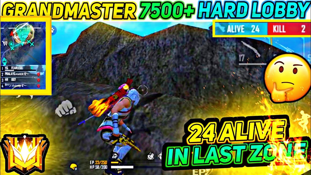 Impossible To Booyah | 7500 + Grandmaster Hard Lobby | 24 Alive In Last Zone