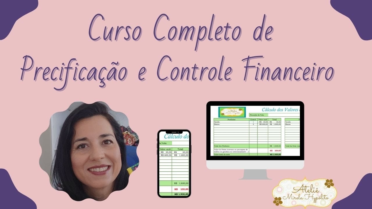 Apresentação das planilhas do curso de precificação. Corra e garanta sua vaga!!