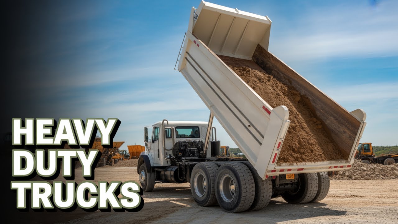 Starting New Landfill Flooded Pond By Dozer Pushing Soil Heavy Dump Truck Unloading