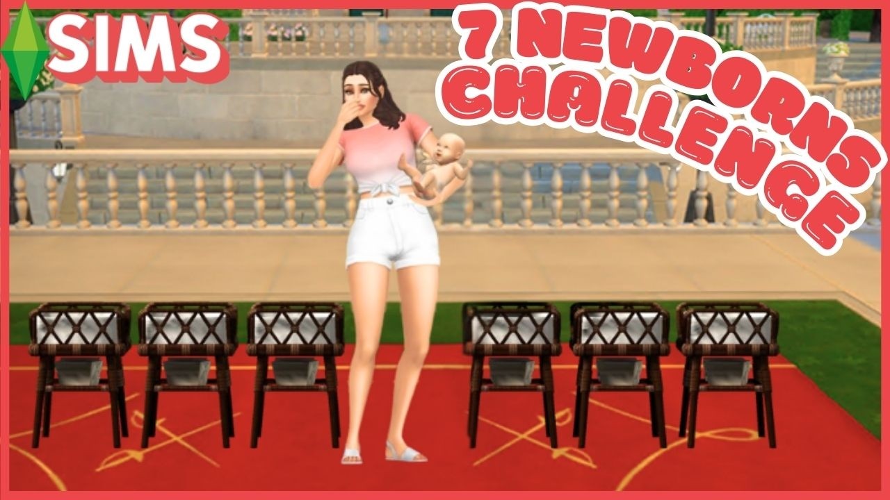 Trying the 7 Newborns challenge in The Sims 4
