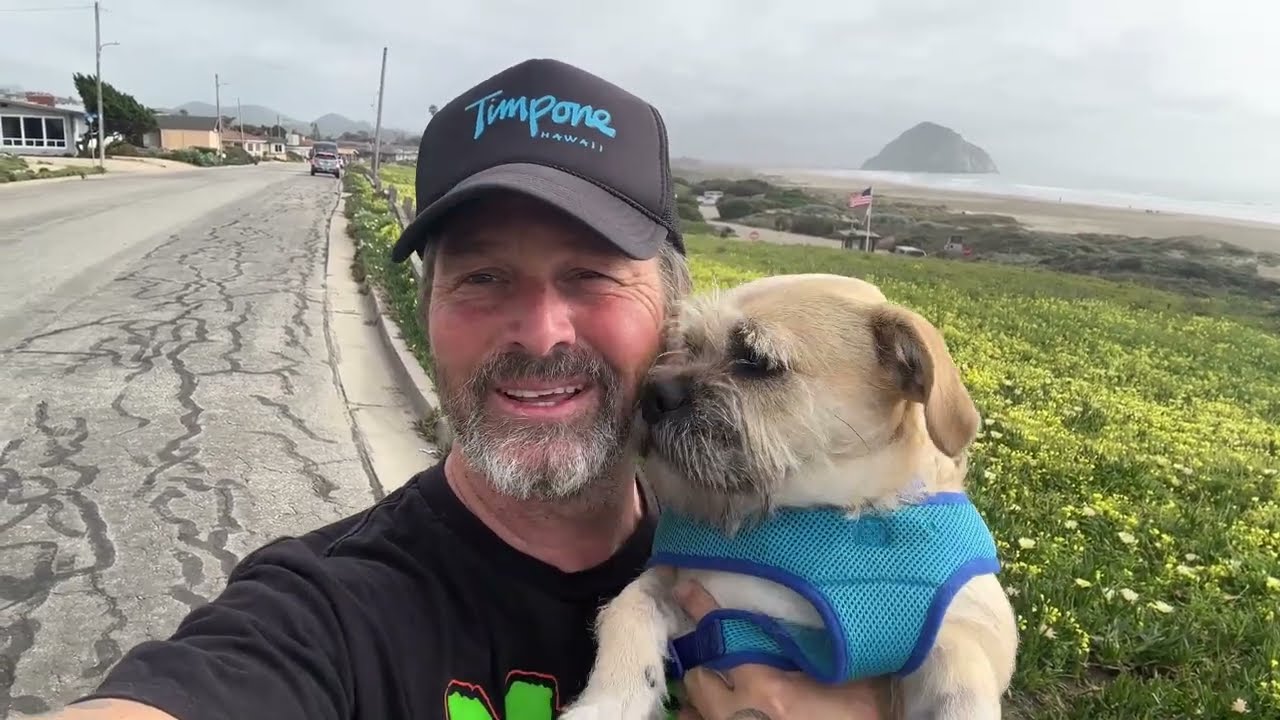 Walking Mac At A Beach In Morro Bay. Getting Rid Of 2 More Items. Pics Of Our Old RV