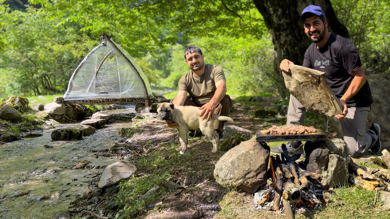 WE WENT TO THE WILD FOREST & Spent A Night In A  Shelter | Cooking Big Burger | Outdoor Life
