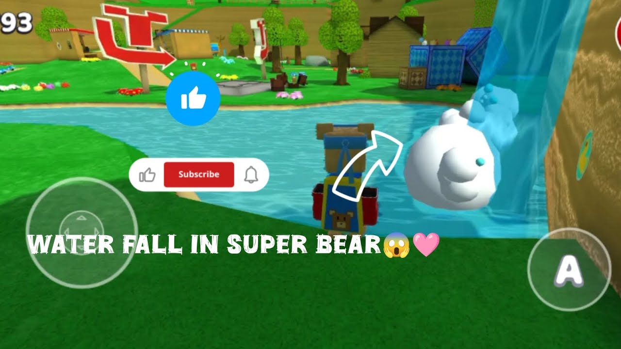 Water fall in super bear😱💥🏞️#viral #video #waterfall #trending #superbearadventure #fypシ 