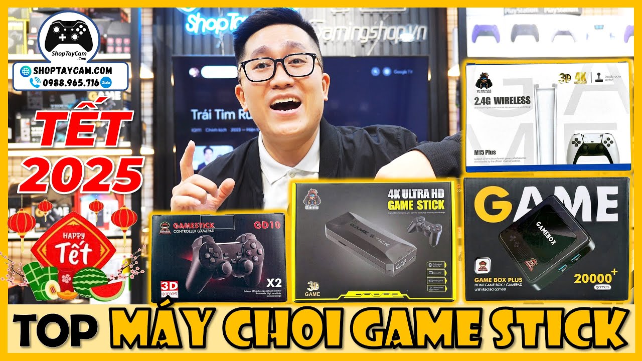 HƯỚNG DẪN SỬ DỤNG TOP MÁY CHƠI GAME GIÁ RẺ, MÁY CHƠI GAME STICK 4K KẾT NỐI TIVI VỀ CHƠI TẾT 2025