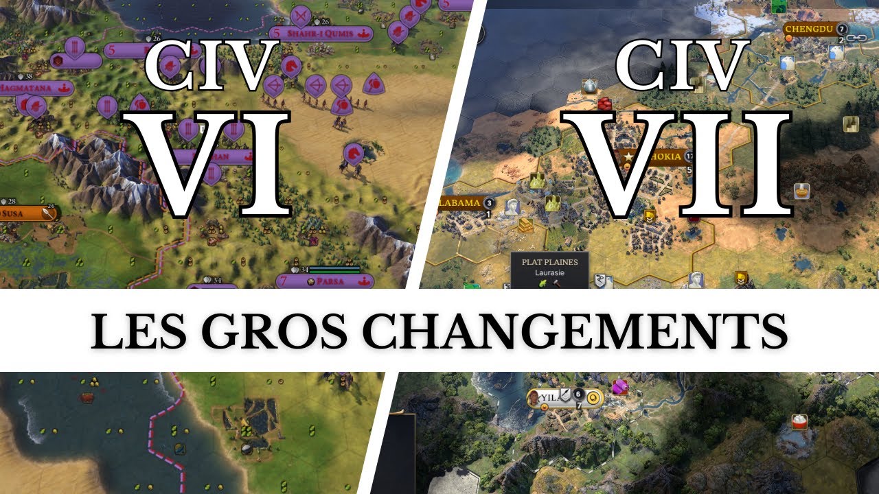 Civilization 7 vs Civilization 6 : Des grandes diff&eacute;rences de gameplay ! Adieu b&acirc;tisseurs...