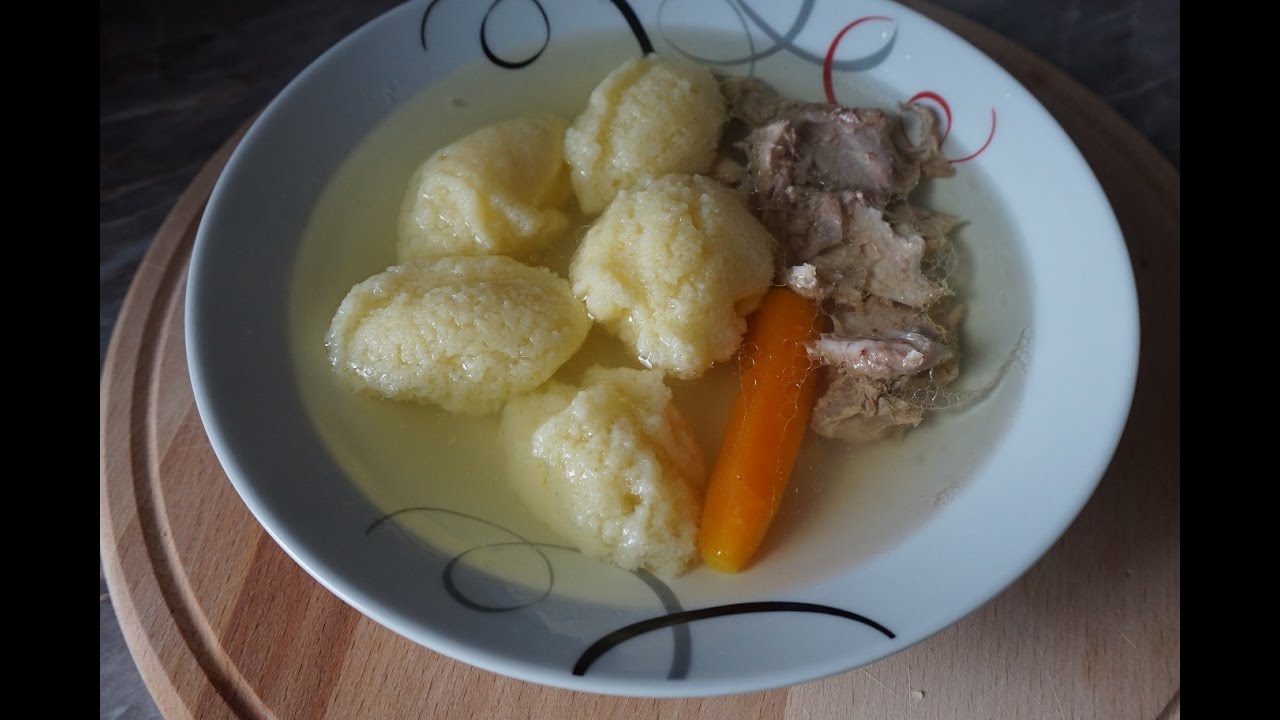 Как сделать клёцки/кнедли для супа/semolina dumplings for soup