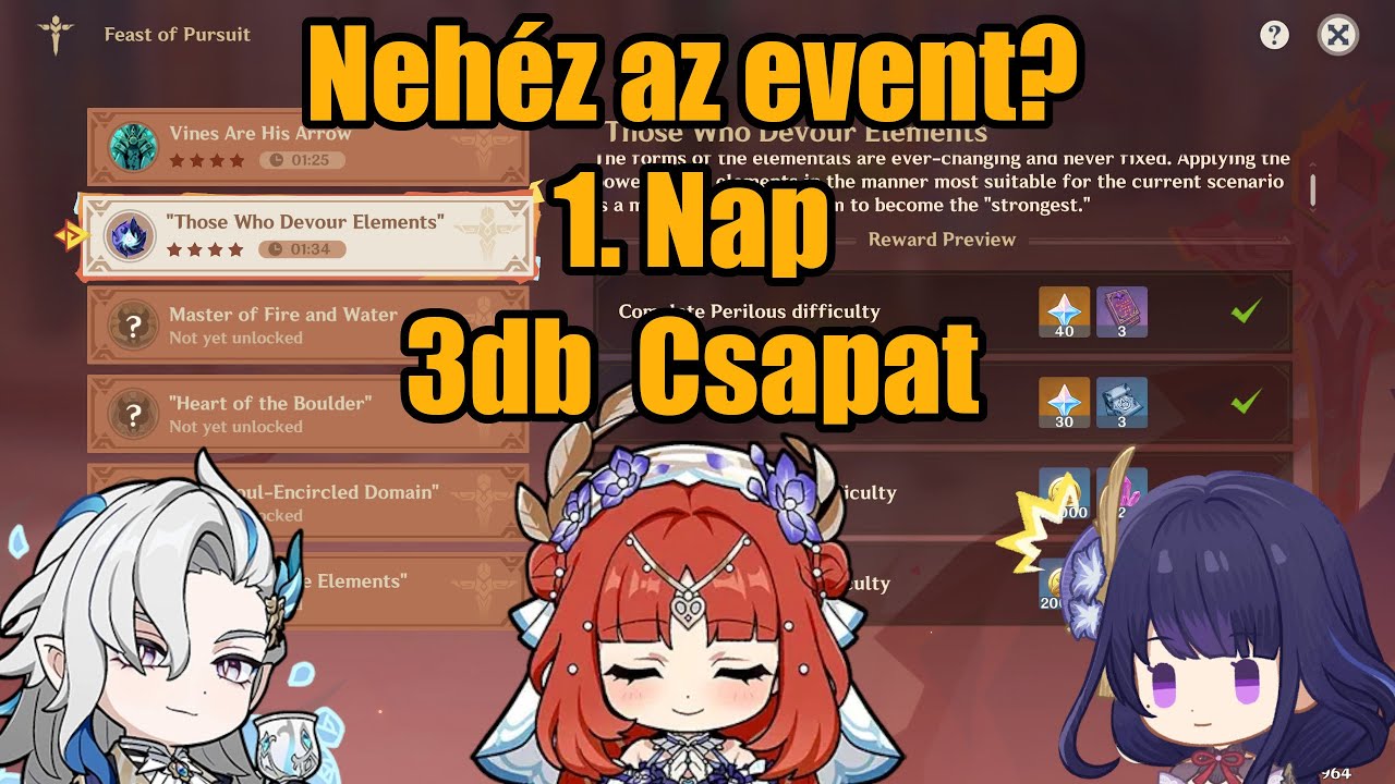 NEHÉZ AZ EVENT?! DE NEM Nilounak! Feast of Pursuit 1. nap