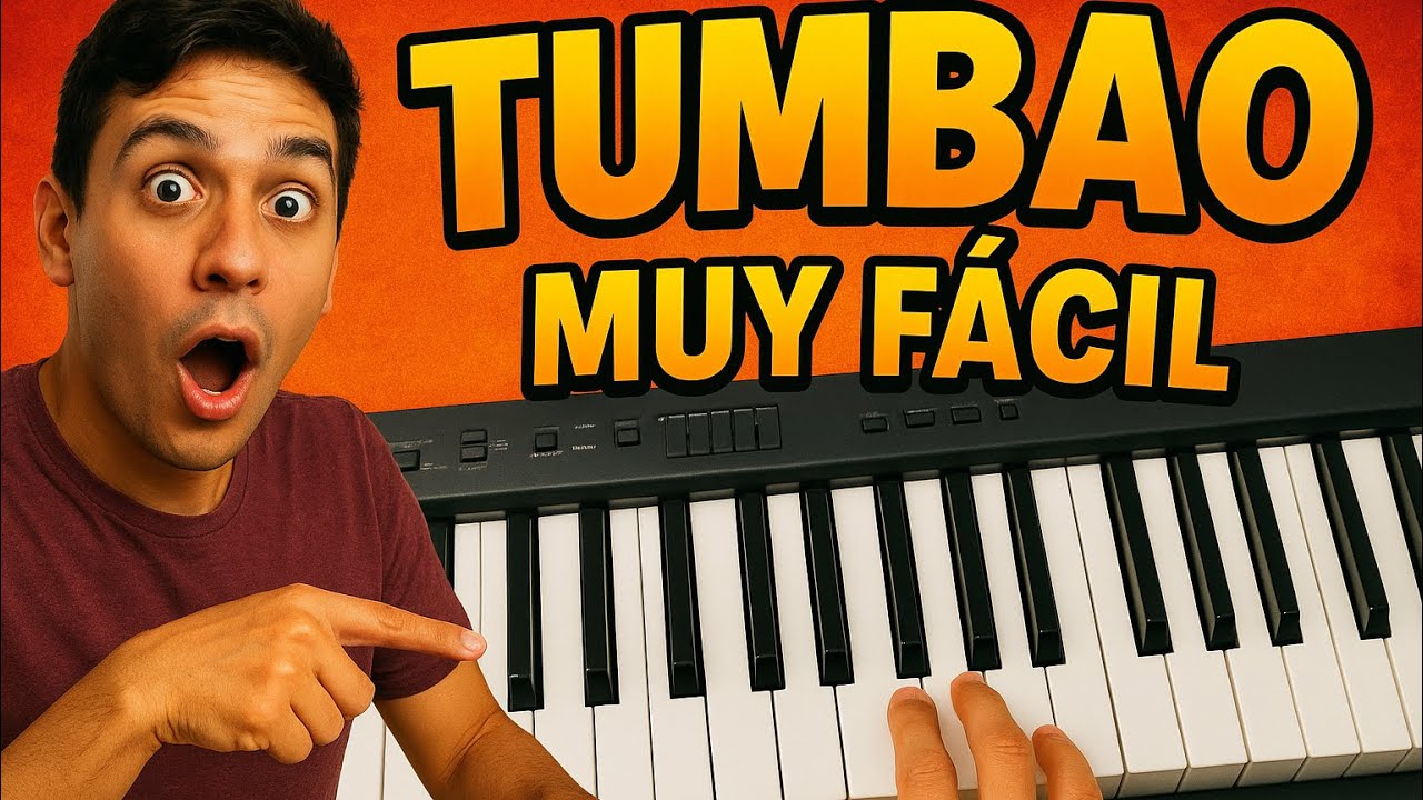 VERY EASY CUMBIA TUMBAO ON PIANO!!!/ piano tutorial!!
