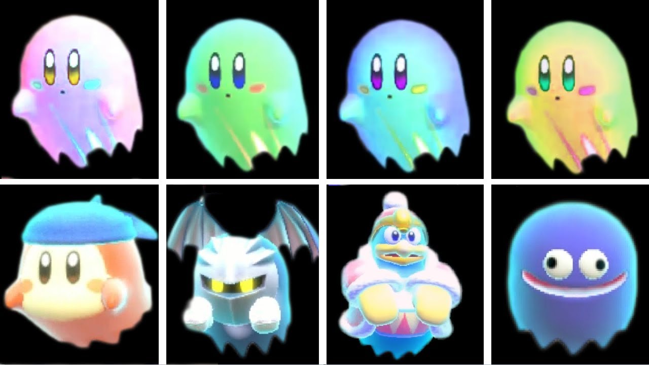 All Ghosts in Kirby Fighters 2 (All Character's Death Animations) HD
