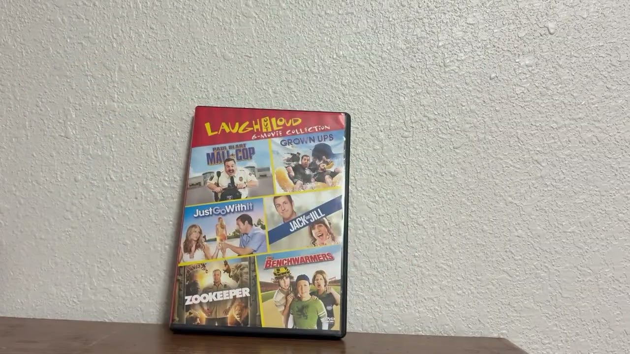 6 movie box set mail cop , grown ups , just go with it , jack and Jill , zookeeper benchwarmers 