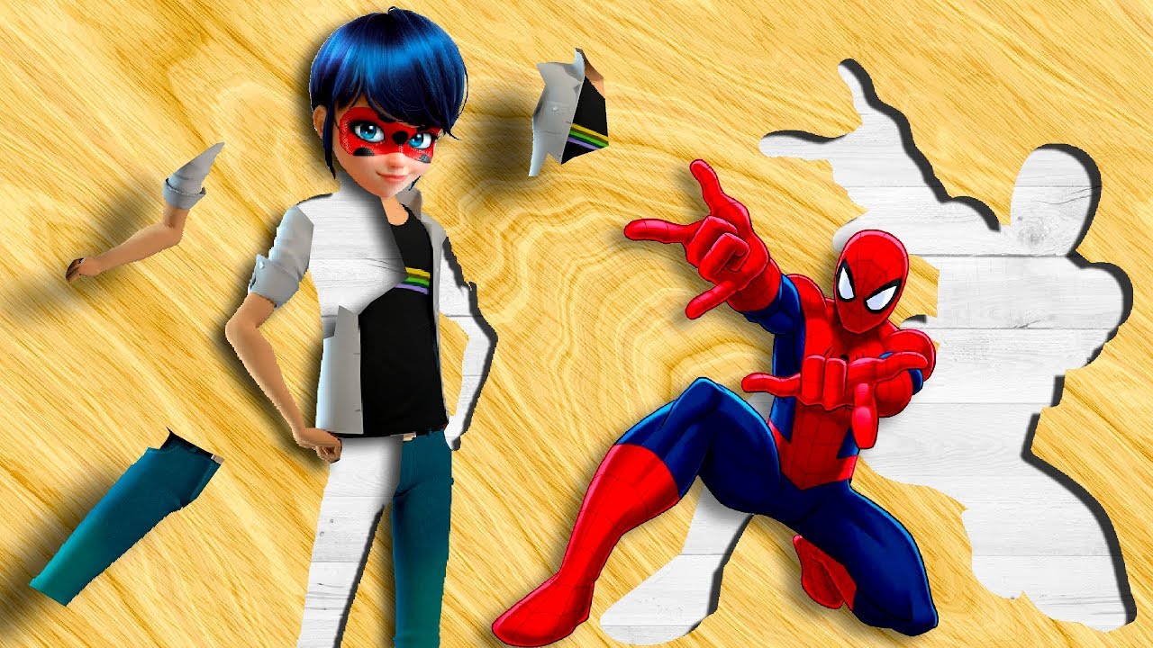 Spiderman & Ladybug Wrong Heads LadyAdrien Puzzles Kids Rhymes
