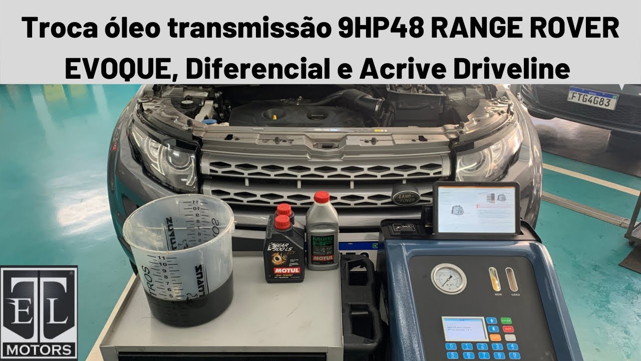 Troca óleo transmissão automática 9HP48 EVOQUE, diferencial e sistema Active Driveline