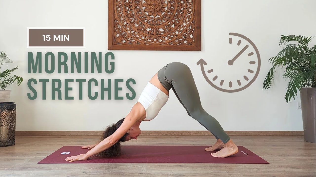 15 MIN FULL BODY MORNING YOGA || For flexibility, strength & energy | music only