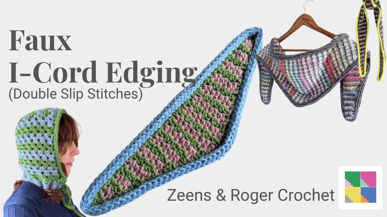How to Crochet a Double Slip Stitch Edging - A Faux I-Cord