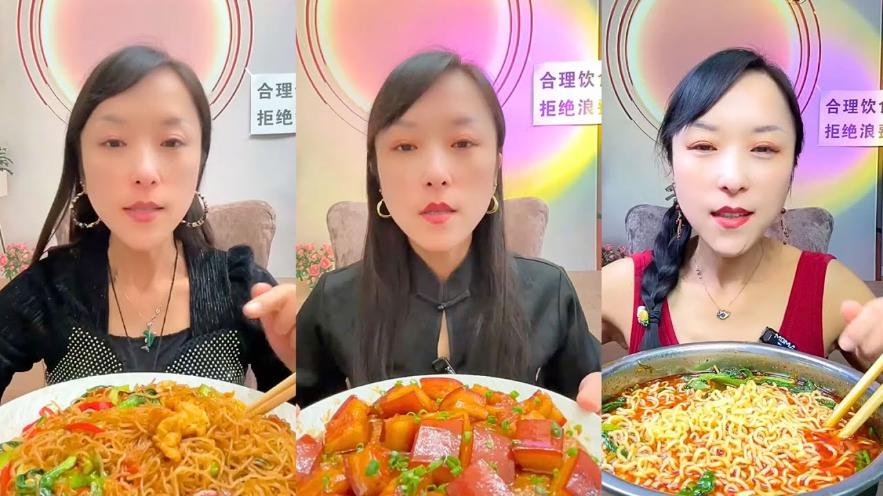 Three Comforting Noodle & Pork Dishes Shared in a Mukbang Meal