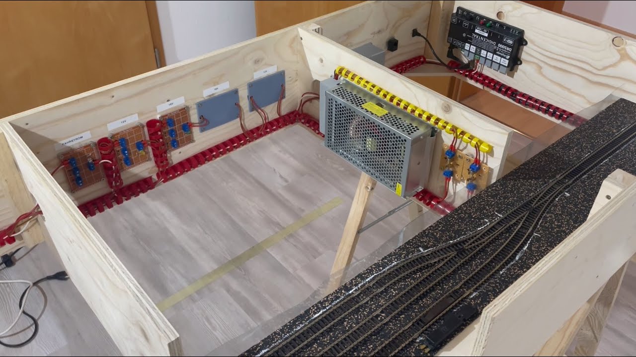 Modelleisenbahn Spur TT/1:120 - Stromversorgung und Ringleitung der Anlage, Teil 7