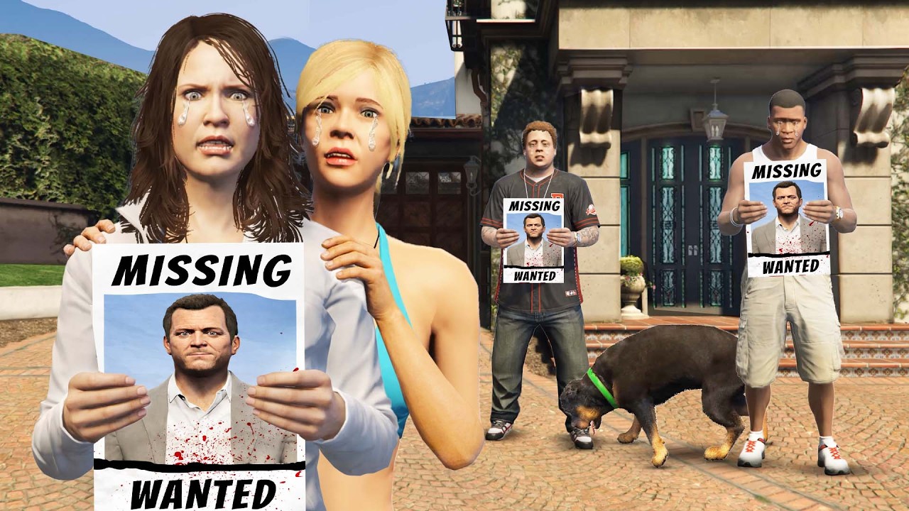 GTA 5 - Майкл пропал на 48 часов... Франклин и Тревор спасают его - Воссоединение с семьей