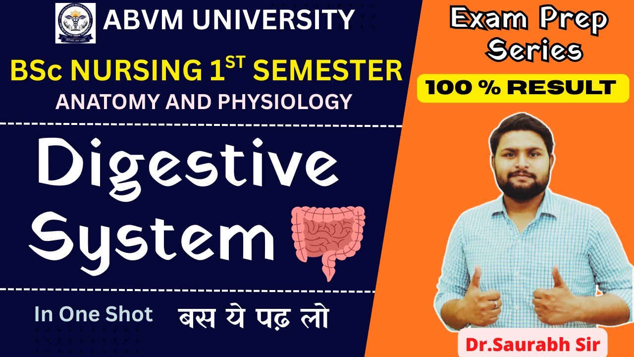 Digestive system in one shot | Complete Revision || For neet, medical, nursing, pharmacy
