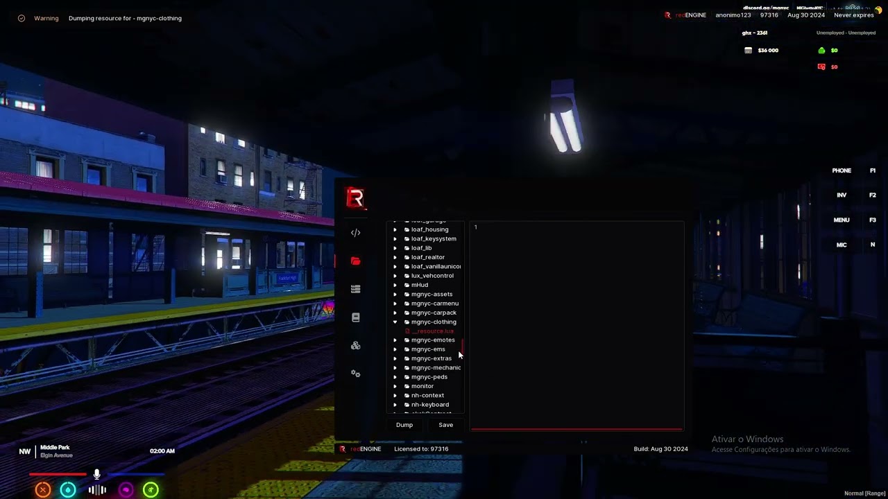 DUMP SERVER STREAM FILES - RED ENGINE DUMP SERVER RESOURCES