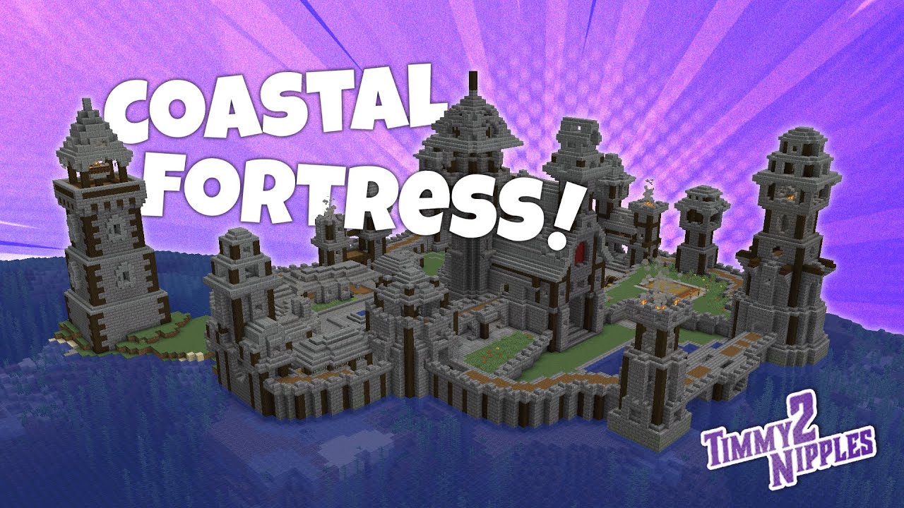 Building an ISLAND FORTRESS - Minecraft Timelapse Build
