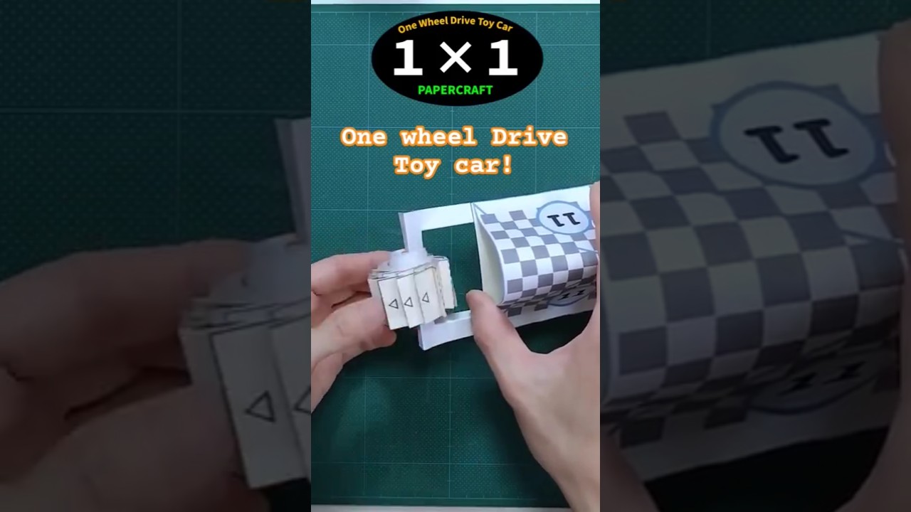 DIY How to make a paper mainspring toy car using A4 copy paper / Very easy!