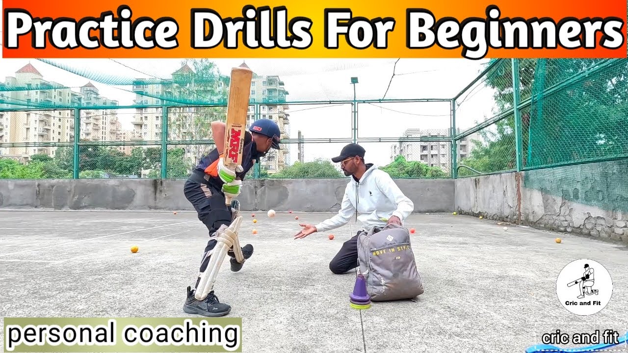 Cricket practice for beginners | personal cricket coaching  | Batting Drills #cricandfit #cricket