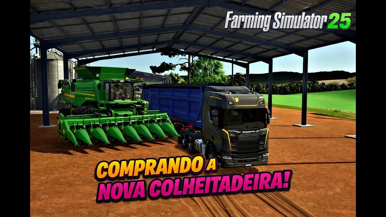 #Fs25 Começando a colheita do trigo na Fazenda Ep:81 JÁ VEM PRA LIVE