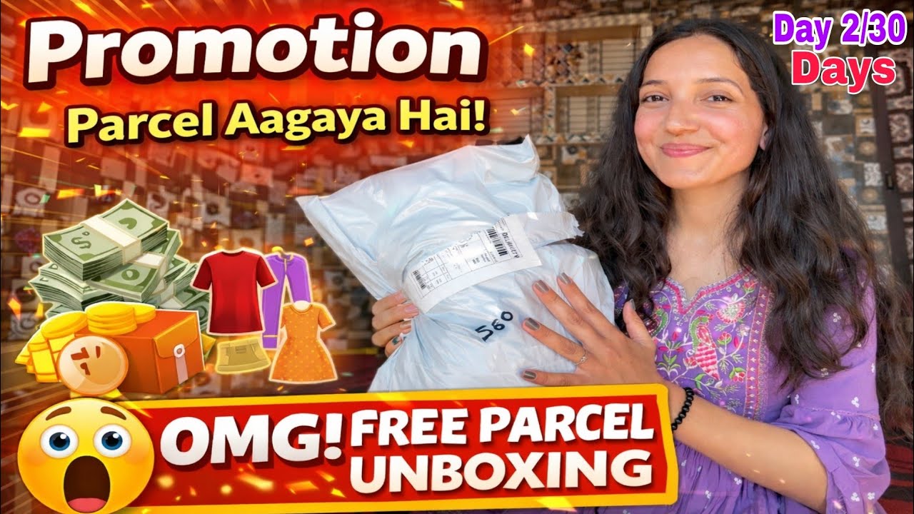 Promotion ka liye parcel📦 recive ho Gaya 😇UR79|| Day 2/30days 😇@Usharajput_214 