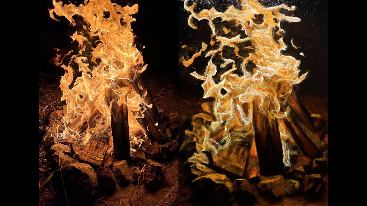 Painting Fire with Oil Paint