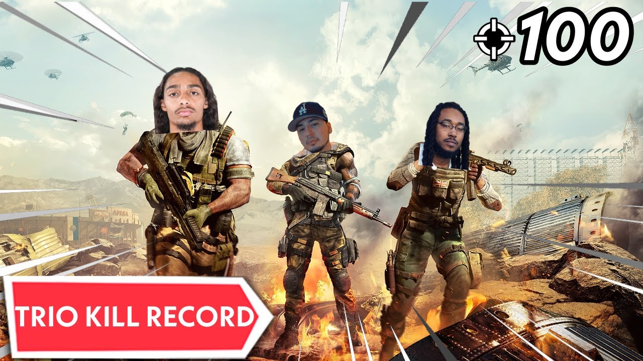 OUR TRIO KILL RECORD! KILLED HALF THE LOBBY! INSANE WARZONE GAME - RiddyRush, UncleSxries, & Exo